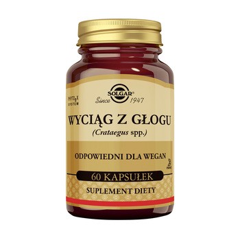Solgar Wyciąg z głogu, kapsułki, 60 szt.