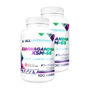Zestaw 2 x Allnutrition, Ashwagandha KSM-66, tabletki, 100 szt.