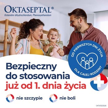 Oktaseptal, (0,10 g+2,00 g)/100 g, aerozol na skórę, 60 ml