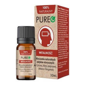 Pureo Witalność, mieszanka naturalnych olejków eterycznych, 10 ml