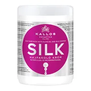 Kallos Kjmn, maska wygładzająca dla włosów suchych i pozbawionych blasku, Silk, 1000 ml