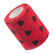 Vitammy Autoband, kohezyjny bandaż elastyczny, 7,5 cm x 4,5 m, czarne serca, 1 szt.
