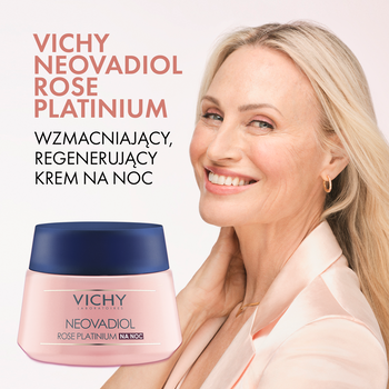 Vichy Neovadiol Rose Platinium, wzmacniający i regenerujący krem na noc, 50 ml