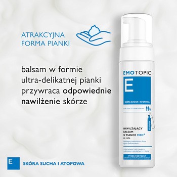Emotopic, nawilżający balsam w piance do ciała, 200 ml