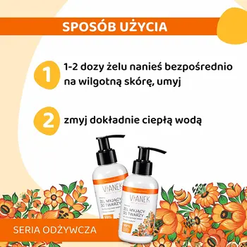 Vianek, odżywczy żel myjący do twarzy, 150 ml