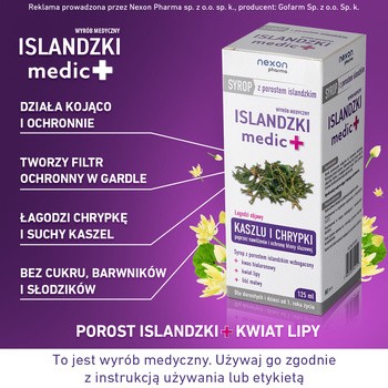 Islandzki medic+, syrop, 125 ml