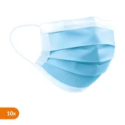 DOZ PRODUCT Maska ochronna, włókninowa, trójwarstwowa, 10 szt.