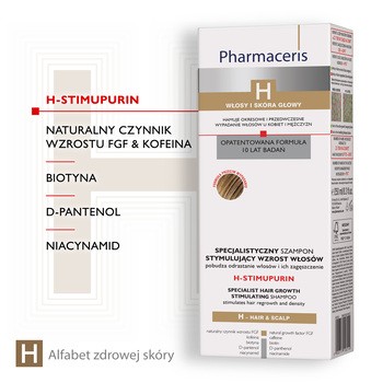 Pharmaceris H Stimupurin, specjalistyczny szampon stymulujący wzrost włosów, 250 ml