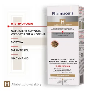 Pharmaceris H Stimupurin, specjalistyczny szampon stymulujący wzrost włosów, 250 ml