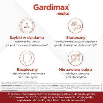 Gardimax medica, 5 mg + 1 mg, tabletki do ssania, 24 szt.