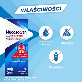 Mucosolvan, 30 mg, tabletki, 20 szt.