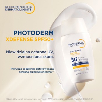 Bioderma Photoderm XDefense Ultra, ochronny ultralekki fluid  SPF 50+, bezbarwny, 40 ml