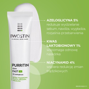 Iwostin Purritin, krem FAST AZG, 40 ml
