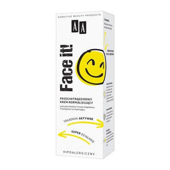 AA Face it! Przeciwtrądzikowy krem normalizujący, 40 ml