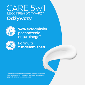 Nivea Care, lekki krem odżywczy do twarzy 5w1, 100 ml