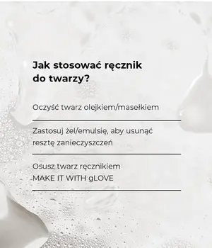 Veoli Botanica, MAKE IT WITH gLOVE, hipoalergiczny ręcznik do twarzy, 1 szt.