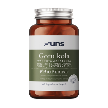 Uns Gotu Kola + Bioperine, kapsułki, 60 szt.