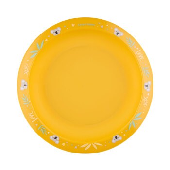 Canpol Babies, zestaw naczyń 2 elementy, EXOTIC ANIMALS, żółty, 1 szt.