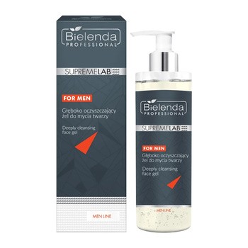 Bielenda Professional SupremeLAB Men Line, głęboko oczyszczający żel do mycia twarzy, 200 g