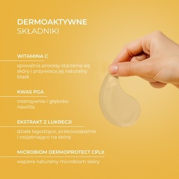 L`Biotica PGA Hydro Fusion + Wit.C, hydrożelowe płatki pod oczy, 2 szt.