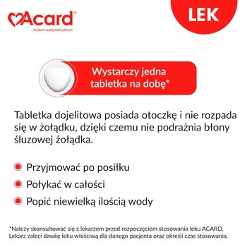 Acard, 75 mg, tabletki dojelitowe, 30 szt.