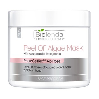 Bielenda Professional, Peel-Off maska algowa na okolice oczu z płatkami róży, 90g