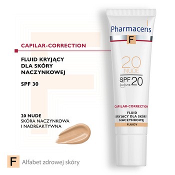Pharmaceris F, fluid kryjący dla skóry naczynkowej, Nude 20, 30 ml