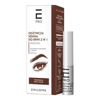 Enilome Pro, odżywcza henna do brwi 2 w 1, brązowa, 3 ml