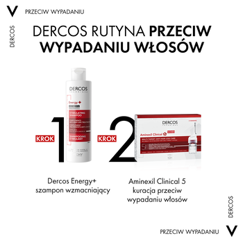 Vichy Dercos Aminexil Clinical 5, kuracja przeciw wypadaniu włosów dla kobiet, 6 ml, 21 ampułek