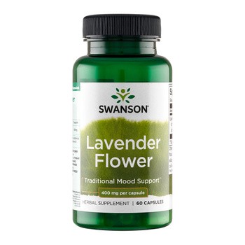 Swanson Lavender flower 400 mg, kapsułki, 60 szt.