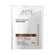 Apis Coffee Shot, biorewitalizująca maska algowa z kwasem kawowym i ziarenkami kawy Arabica, 20 g