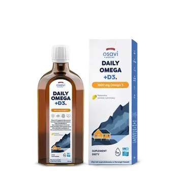 Osavi Daily Omega 1600 mg Omega 3 + D3, cytrynowy, płyn, 250 ml