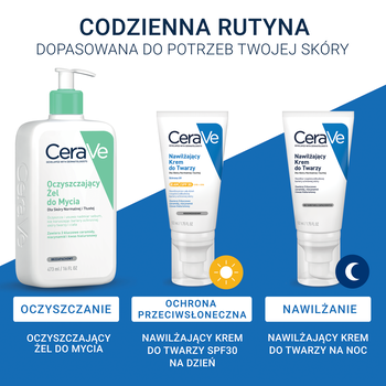CeraVe, nawilżający krem do twarzy SPF 30, 52 ml