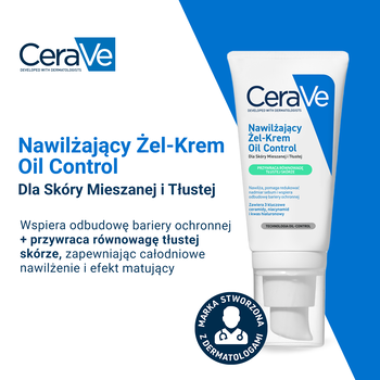 CeraVe Oil Control, nawilżający żel-krem, 52 ml