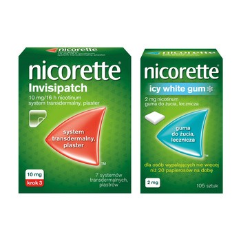 Nicorette invisipatch, 10 mg, plastry transdermalne, 7 szt.