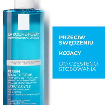 La Roche-Posay Kerium, szampon ekstremalnie delikatny, 400 ml