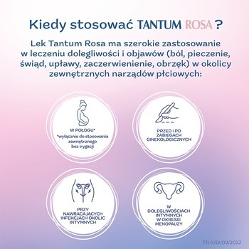 Tantum Rosa, 1 mg/ml, roztwór dopochwowy, 140 ml, 5 butelek