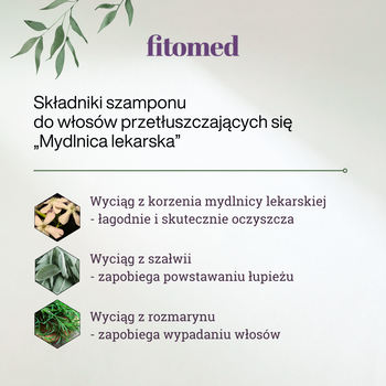Fitomed, szampon ziołowy do włosów przetłuszczających się "Mydlnica lekarska", 250 g