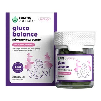 Cosma Cannabis, Gluco Balance, kapsułki, 30 szt.
