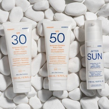 Korres Yoghurt, ochronna emulsja do ciała i twarzy SPF50, 200 ml