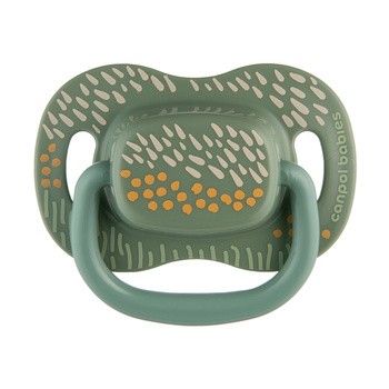 Canpol Babies Mountains, smoczek uspokajający, silikonowy symetryczny, 0-6 m, zielony, 2 szt.