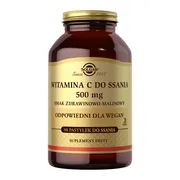 Solgar Witamina C do ssania 500 mg, pastylki do ssania, smak żurawinowo-malinowy, 90 szt.