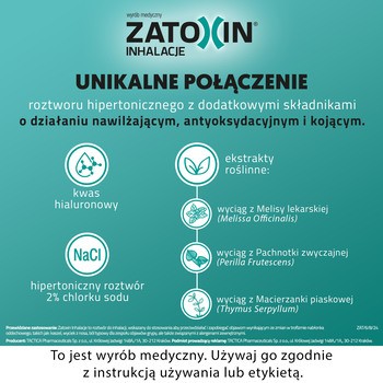 Zatoxin Inhalacje, hipertoniczny roztwór do inhalacji, 3 ml, 10 ampułek