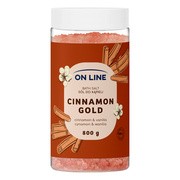 On Line Cinnamon Gold, rozgrzewająca sól do kąpieli z cynamonowym aromatem, 800 g