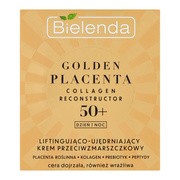 Bielenda Golden Placenta Collagen Reconstructor, liftingująco-ujędrniający krem przeciwzmarszczkowy 50+, 50 ml