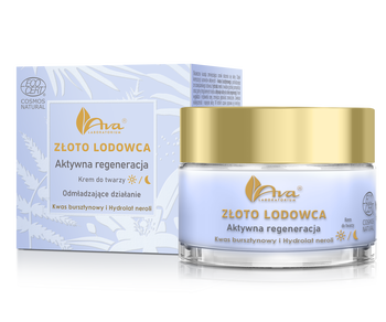 Ava Złoto Lodowca, krem do twarzy, aktywna regeneracja, 50 ml