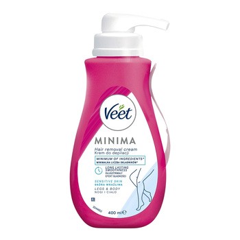 Veet Minima, krem do depilacji, skóra wrażliwa, 400 ml