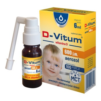 D-Vitum, Witamina D 600 j.m., aerozol, 6 ml
