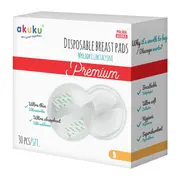 Akuku, wkładki laktacyjne Premium, ultracienkie, 30 szt
