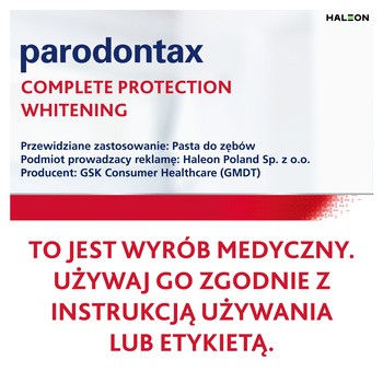 Parodontax Complete Protection Whitening, pasta do zębów, 75 ml